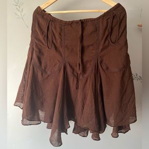 Max studio Layered Linen skirt.